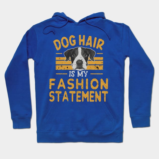 Dog Hair Is My Fashion Statement Distressed Grunge Design Hoodie by TF Brands